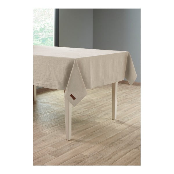 Bézs lenkeverék asztalterítő, 135 x 240 cm - Tiseco Home Studio