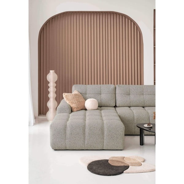 Világosbarna kinyitható tárolóhelyes moduláris sarokkanapé (bal oldali) Lulu – Miuform-image-4