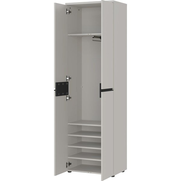 Szürke ruhásszekrény 59x198 cm Bastia – Germania-image-2