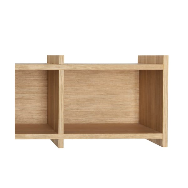 Natúr színű többszintes fali polc tölgyfa dekorral 80 cm Focal – Hübsch-image-4