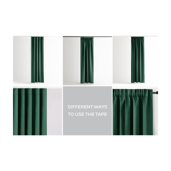 Sötétzöld dimout (részleges sötétítő) függöny 140x245 cm Kierra – Restilo-image-3