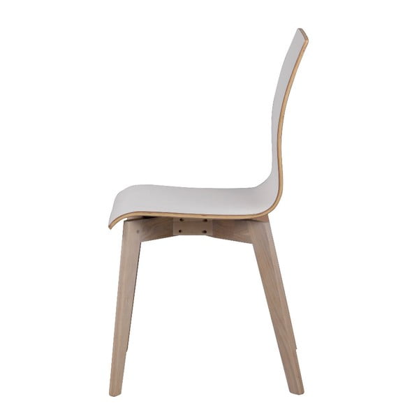 Grace fehér étkezőszék világosbarna lábakkal - Rowico-image-1