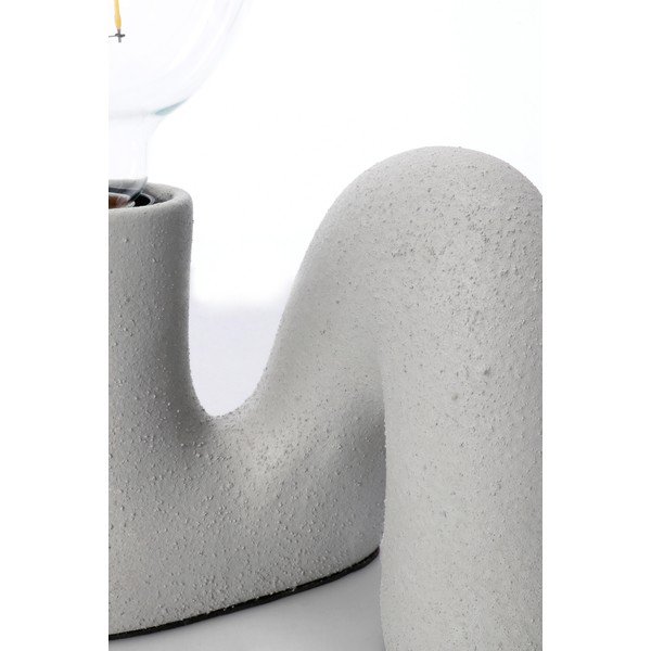 Szürke kerámia asztali lámpa üveg búrával (magasság 12,5 cm) Jael – Yes Everyday-image-2