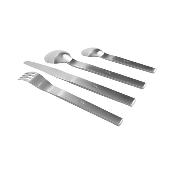 Ezüstszínű rozsdamentes acél evőeszköz készlet 24 db-os Boldi – FABINI