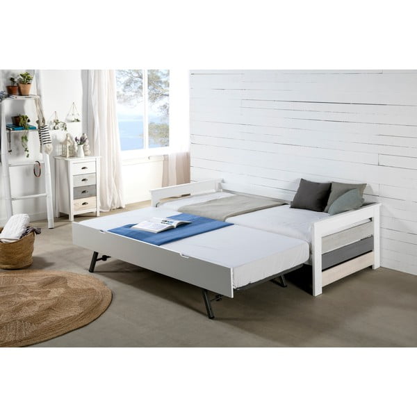 Romantica magas fehér-szürke komód 4 fiókkal, 46 x 80 cm - Marckeric-image-1