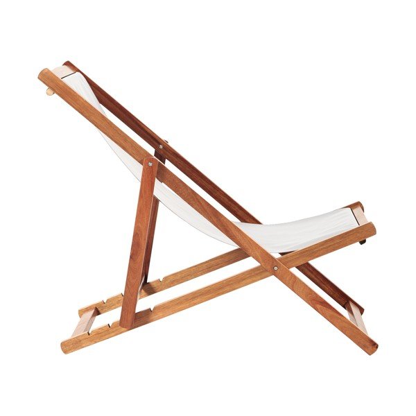 Bézs-sötét natúr színű tömörfa kerti napozóágy Dionysus – Bonami Essentials-image-2