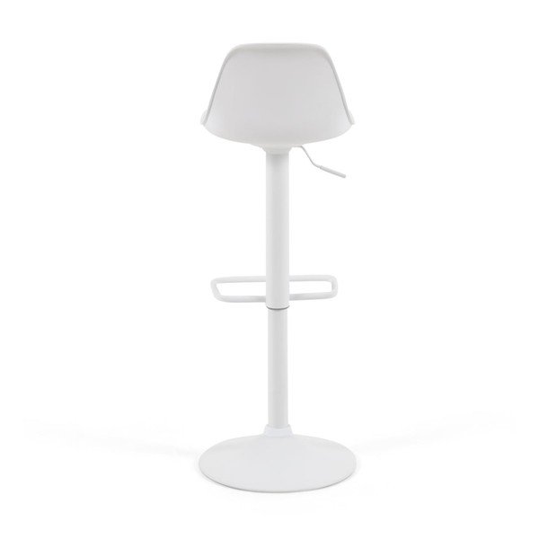 Matt fehér bőrutánzat állítható magasságú bárszék (ülésmagasság 60 cm) Orlando-T – Kave Home-image-3