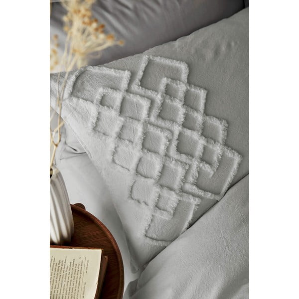 Diamond szürke pamut ágyneműhuzat, 200 x 200 cm - Pineapple Elephant -image-3