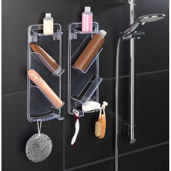 Öntapadós műanyag fürdőszobai polc szett 2 db-os - Maximex-image-1