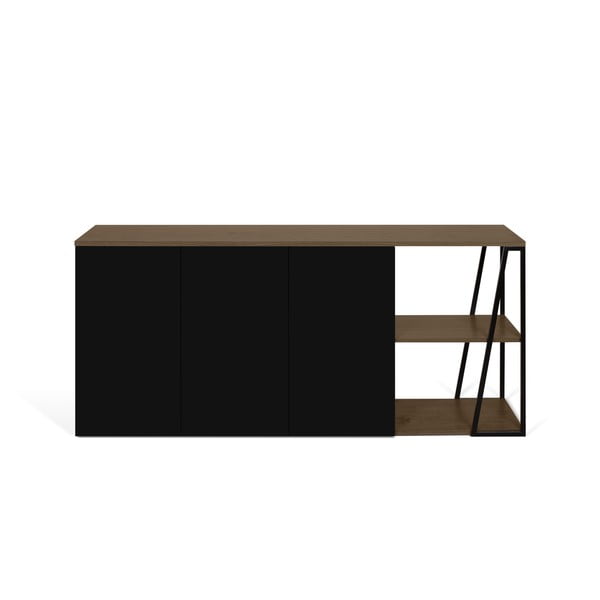 Fekete komód, szélesség 190 cm Albi - TemaHome