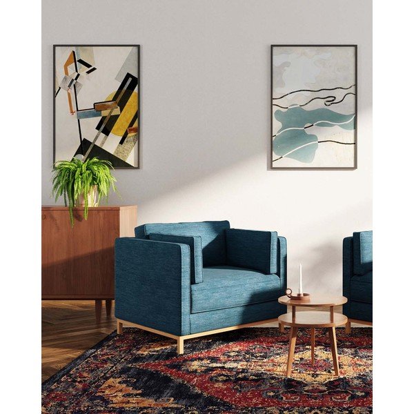 Sötétkék relaxációs fotel Celerio – Ame Yens-image-1