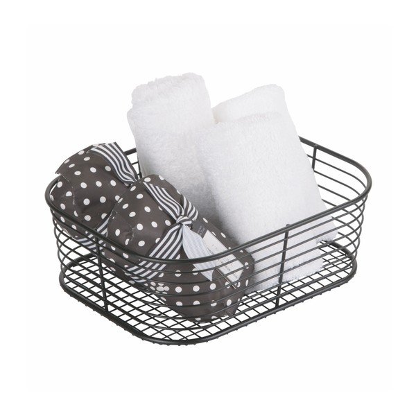 Vienna fekete tárolókosár, 23,8 x 18,4 cm - iDesign-image-3