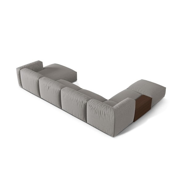 Világosszürke moduláris sarokkanapé (bal oldali-U alakú) Martina – Micadoni Home-image-2