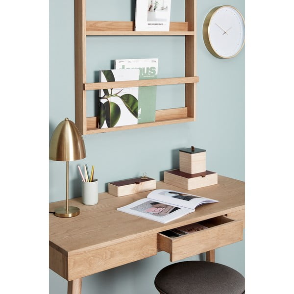 Íróasztal tölgyfa dekorral 57x120 cm Tripple – Hübsch-image-2