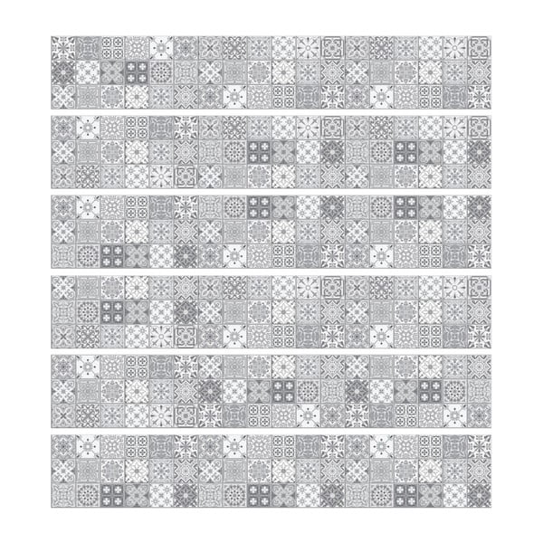 Stickers Friezes Tiles Lia 6 db-os falmatrica szett, 5 x 30 cm - Ambiance