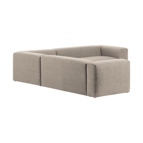 Bézs zsenília sarokkanapé Blok – Kave Home-image-4
