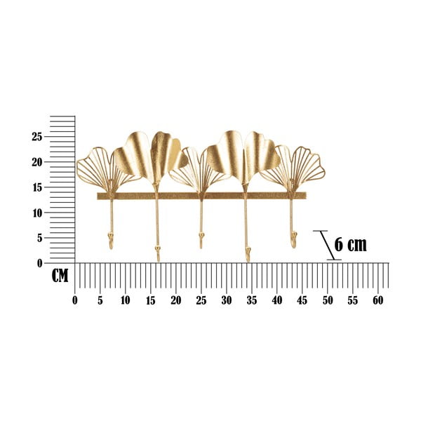 Aranyszínű fém fali fogas Leaves - Mauro Ferretti-image-4
