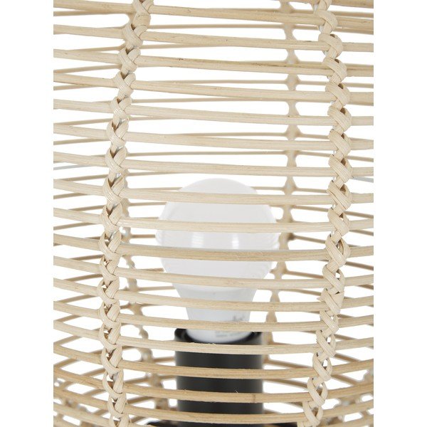 Wasa fekete asztali lámpa rattan árnyékolóval, magasság 38 cm - Westwing Collection-image-1