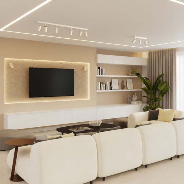 Krémszínű spotlámpa 6x30 cm Etna – Sollux-image-3