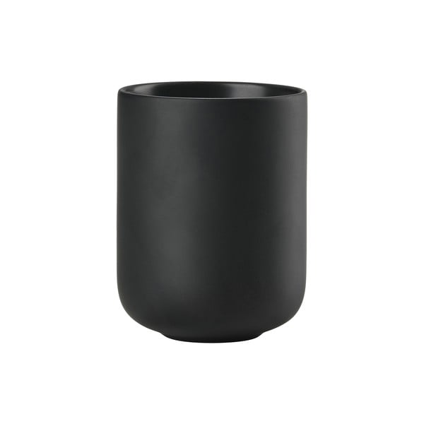 Fekete agyagkerámia fogkefetartó pohár Sensu – Zone