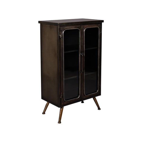 Fekete fém tálalószekrény 60x100x35 cm Denza – Dutchbone-image-2