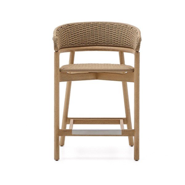 Natúr színű tömörfa kerti bárszék Arinella – Kave Home-image-2