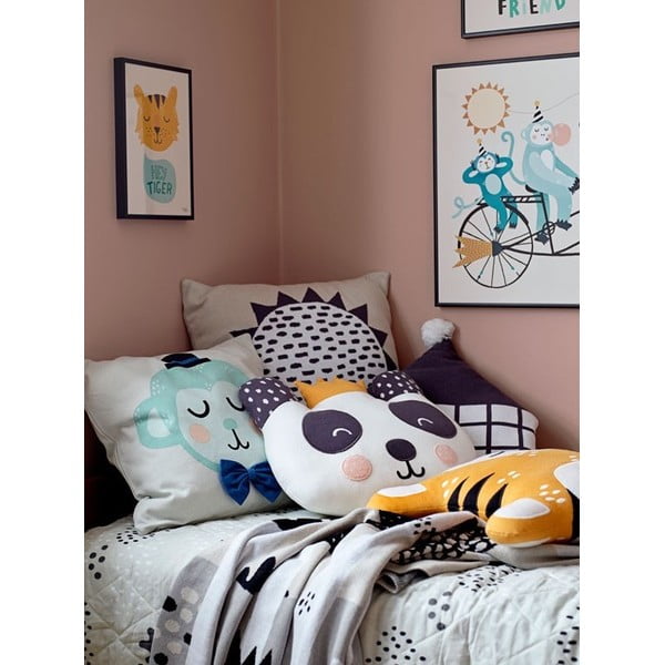 Raindrops bézs-narancssárga pamut gyerek ágytakaró, 80 x 100 cm - Södahl-image-1