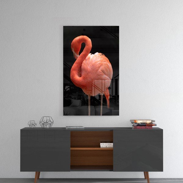 Flamingo üvegezett kép - Insigne-image-1