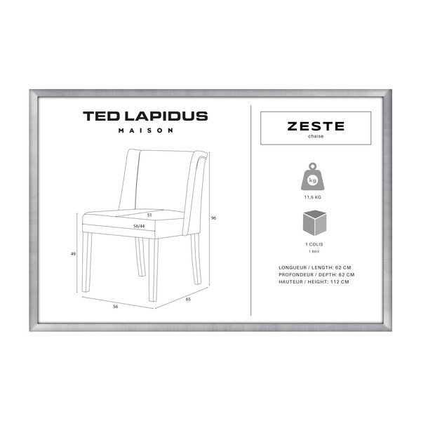 Zeste zöld bükk szék fekete lábakkal - Ted Lapidus Maison-image-3