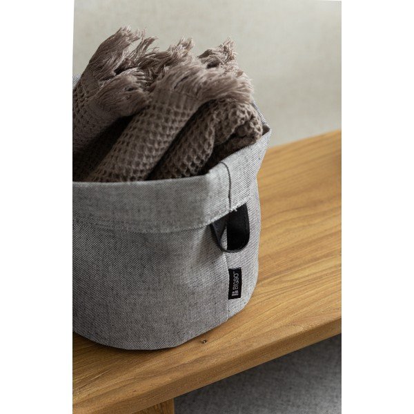 Textil tárolókosár ø 20x20 cm Soft Storage Round – Bigso-image-3