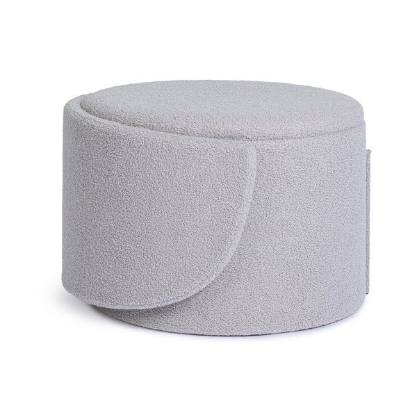 Világosszürke buklé puff Anthea – Yes Everyday-image-3