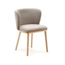 Világosbarna kárpitozott étkezőfotel Ciselia – Kave Home