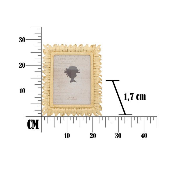 Glam Petal sárga, gyanta alapú képkeret, 23 x 28 cm - Mauro Ferretti-image-1