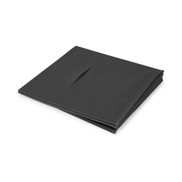 Fekete textil tárolódoboz 31x31x31 cm – Compactor-image-3