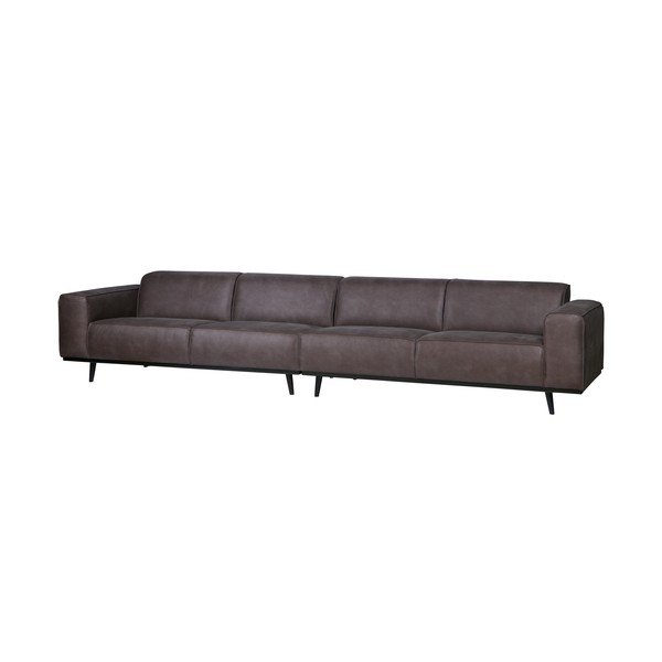 Statement szürke bársonykanapé, hosszúság 372 cm - BePureHome-image-3