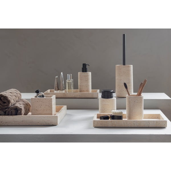 Bézs kő fogkefetartó pohár Travertine – Mette Ditmer Denmark-image-3