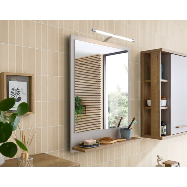 Fali tükör polccal 60x74,5 cm Quickset 966 – Pelipal-image-1