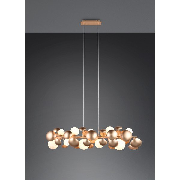 Fehér-aranyszínű függőlámpa üveg búrával Bubble – Trio Select-image-1