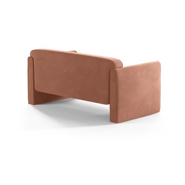 Rózsaszín bársony kanapé 140 cm Abby – Micadoni -image-2