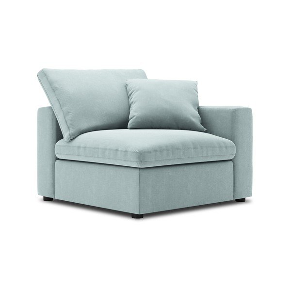 Galaxy világoskék sarokrész moduláris kordbársony kanapéhoz, jobb oldali - Windsor & Co Sofas-image-2