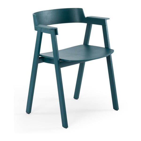 Petróleum színű tölgyfa karfás étkezőszék Flip – Gazzda