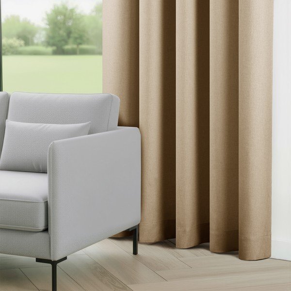 Bézs dimout (részleges sötétítő) függöny 140x250 cm Calisto – Filumi-image-2