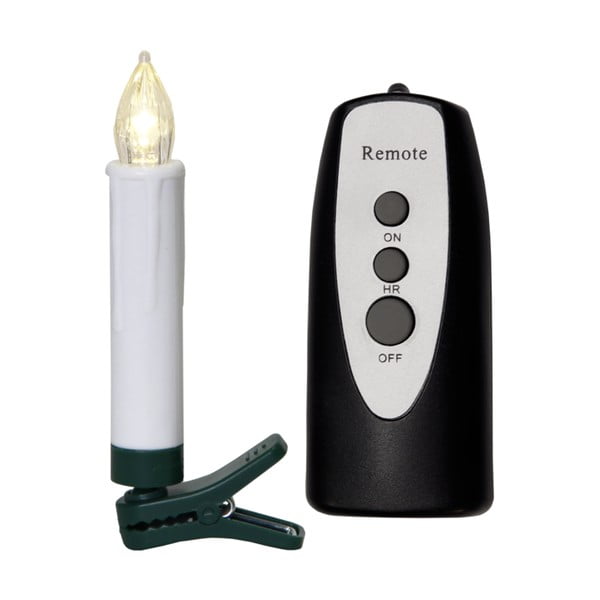 Shaft 10 db-os LED gyertyakészlet távirányítóval, magasság 13,5 cm - Star Trading