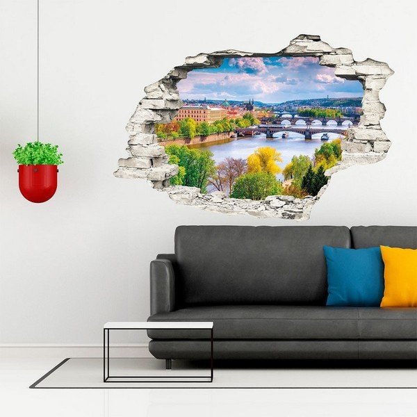Prágai tavasz 3D falmatrica, 90 x 60 cm - Ambiance-image-3