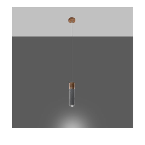 Szürke függőlámpa ø 7 cm Susanna – Sollux-image-1
