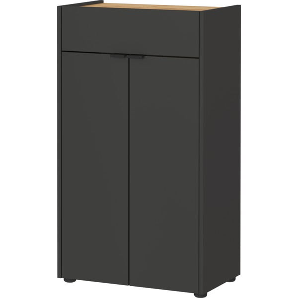 Antracitszürke magas fürdőszoba szekrény 60x98 cm Forano – Germania-image-3