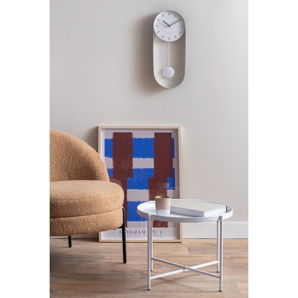 Fehér fém kerek dohányzóasztal ø 50 cm Meseta  – Leitmotiv-image-1