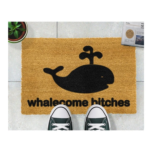 Whalecome Bitches lábtörlő, 40 x 60 cm - Artsy Doormats