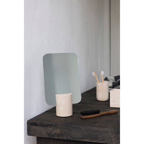 Kozmetikai tükör 18x30 cm Travertine – Mette Ditmer Denmark-image-1