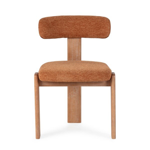 Téglavörös kárpitozott étkezőszék szett 2 db-os Nadia – MOME